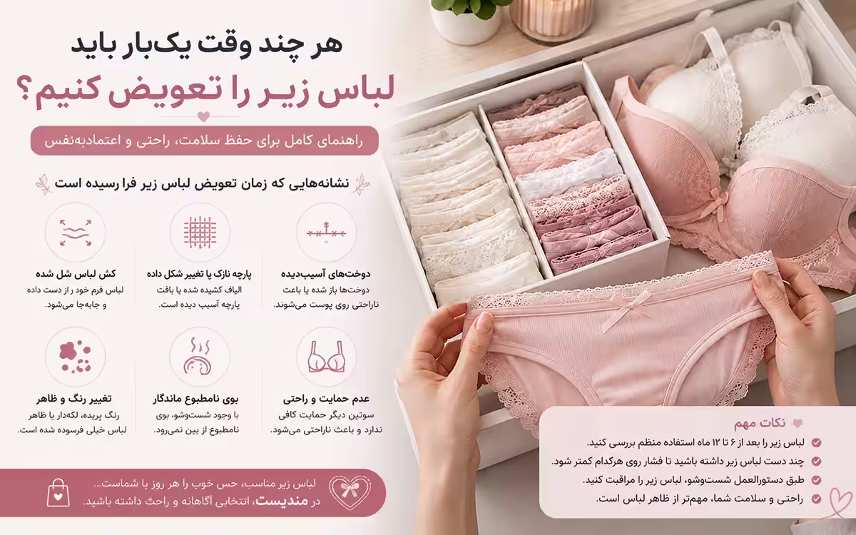 هر چند وقت یک_بار باید لباس زیر را تعویض کنیم